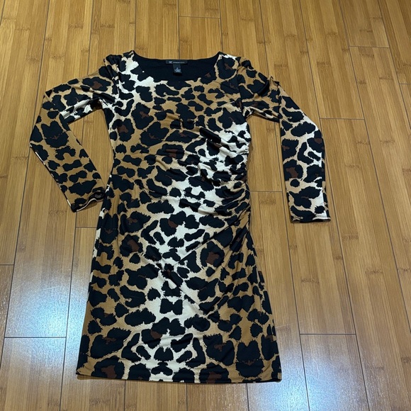 INC International Concepts Leopard Print Long Sleeve Dress - Picture 1 of 3